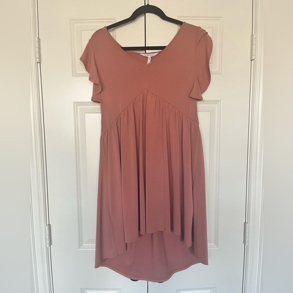 BCBG M Pink Babydoll Dress